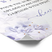 ボホ春紫ほこりっぽい青い花ミモサバー ポスター (角)