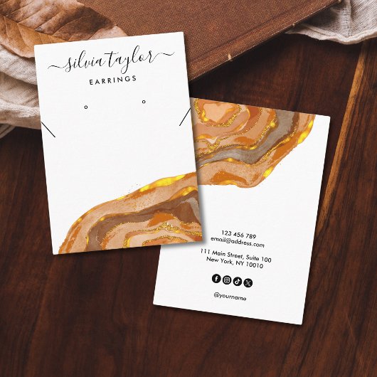 ボホ書道イヤリングネックレスディスプレイ 名刺