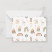 ボホ服おむつラッフルカード ノートカード (裏面)