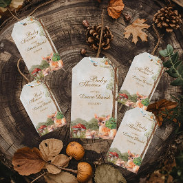 ボホ森林森林動物素朴赤ちゃんシャワー ギフトタグ