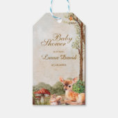 ボホ森林森林動物素朴赤ちゃんシャワー ギフトタグ (正面)
