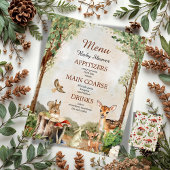 ボホ森林森林動物素朴赤ちゃんシャワー チラシ