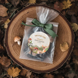 ボホ森林森林動物素朴赤ちゃんシャワー ラウンドシール