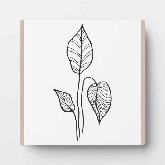 ボホ植物デザイン フォトプラーク (正面)