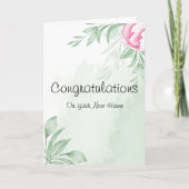 ボホ水彩おめでとう新居 カード (正面)