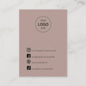 ボホ水彩サンスタッドイヤリング表示 名刺 (裏面)