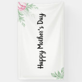 ボホ水彩ユーカリ緑の母の日 横断幕 (縦)