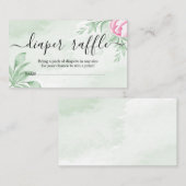 ボホ水彩ユーカリ・ベビーシャワー エンクロージャーカード (正面/裏面)