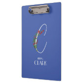 ボホ水彩植物文字C クリップボード (左)