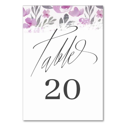 ボホ水彩牡丹ピンクテーブル番号 テーブルナンバー (裏面)