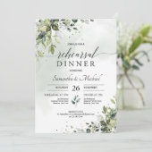 ボホ水彩緑の葉ボホリハーサル 招待状 (スタンド正面)