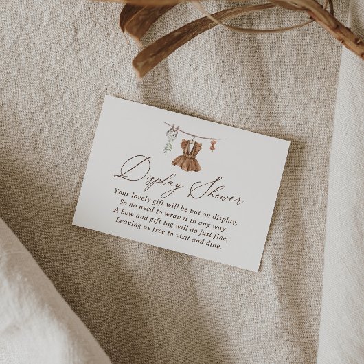 ボホ水彩赤ちゃん服ディスプレイシャワー エンクロージャーカード