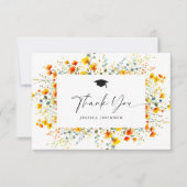 ボホ水彩野草卒業 サンキューカード (正面)