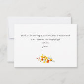 ボホ水彩野草卒業 サンキューカード (裏面)