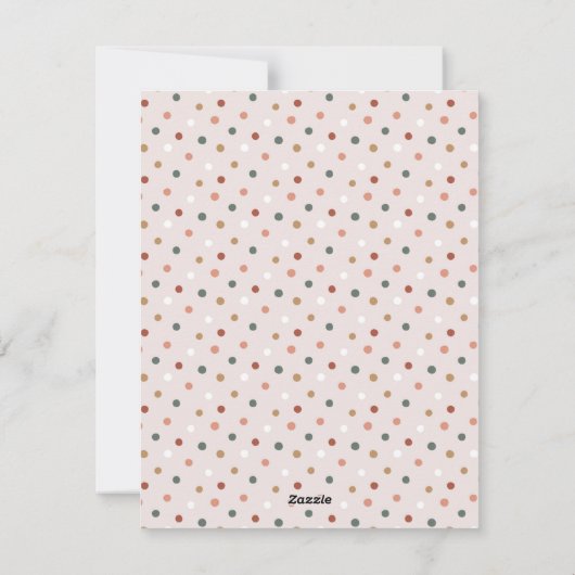 ボホ水玉模様クラシッククリスマス写真 シーズンカード (裏面)