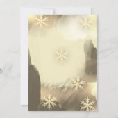 ボホ水色金ゴールド雪片Sweet 16パーティー 招待状 (裏面)