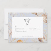 ボホ海ダスティブルーオンザビーチ結婚式 出欠カード (正面)