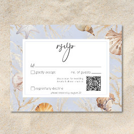 ボホ海ダスティブルーオンザビーチ結婚式QR 出欠カード