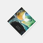 ボホ海マーメイド誕生日 スタンダードカクテルナプキン (角)