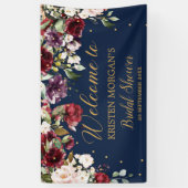 ボホ海軍赤面ピンクブルゴーニュフローラブラジールシャワー 横断幕 (縦)