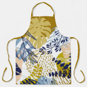 ボホ海軍、金ゴールドとブルー葉ズ エプロン (正面)