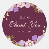 ボホ深いワインパーティーはフローラを好結婚む ラウンドシール (正面)