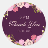 ボホ深いワインパーティーはフローラを好結婚む ラウンドシール (正面)