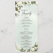 ボホ深い緑葉白薔薇金ゴールド枠 プログラム (裏面)