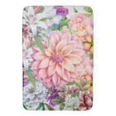 ボホ混合フローラユリの花のパターン夏 バスマット (正面縦)