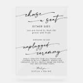 ボホ澄んア結婚クリルの座席取り外し アクリルサイン (正面)