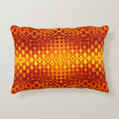 ボホ焼きオレンジ色のアクセント枕。 アクセントクッション (正面)