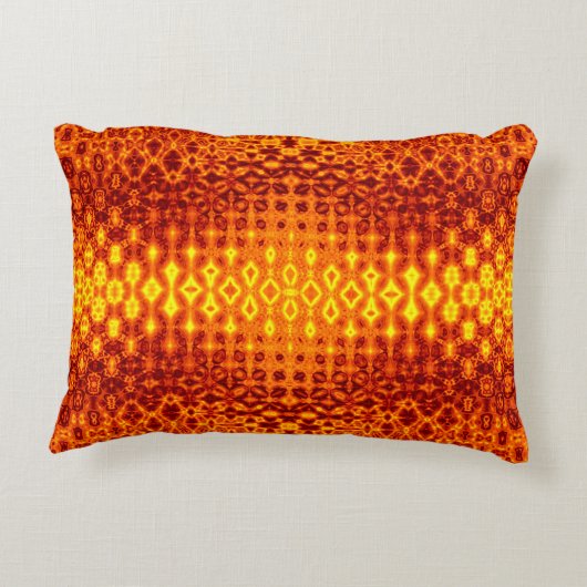 ボホ焼きオレンジ色のアクセント枕。 アクセントクッション (裏面)