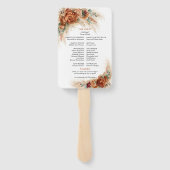 ボホ熱帯テラコッタフローラパンパ結婚ス ハンドファン (裏面)