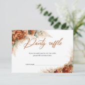 ボホ熱帯テラコッタブルガンディパンティラッフル エンクロージャーカード (スタンド正面)