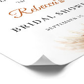 ボホ熱帯テラコッタブルゴーニュ銅歓迎 ポスター (角)