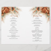 ボホ熱帯テラコッタ銅ブルゴーニュ結婚ーズ (裏面)