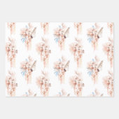 ボホ熱帯フローラ包装紙シート ラッピングペーパーシート (正面3)