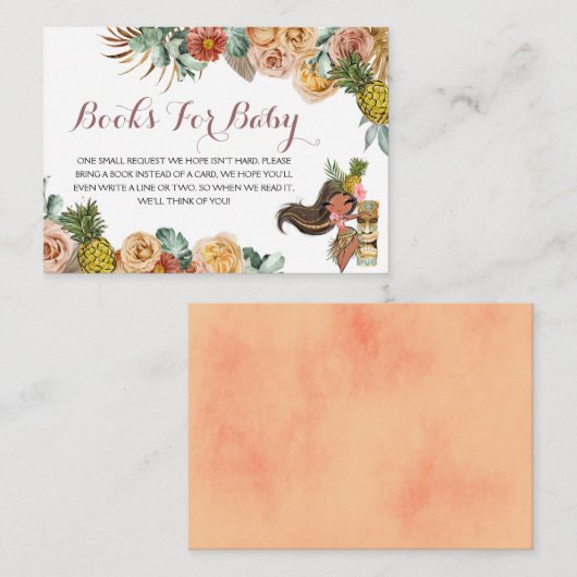 ボホ熱帯ルアウ(ハワイ式宴会)ブックベビーエンクロージャカード エンクロージャーカード (正面/裏面)