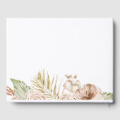 ボホ熱帯乾燥フローラ離れパーム結婚ズ ゲストブック (裏面)