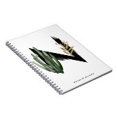 ボホ熱帯多肉株レターHモノグラム ノートブック (右側)