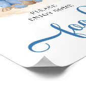 ボホ熱帯性テディベアのススキの看板 ポスター (角)