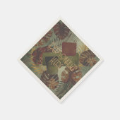 ボホ熱帯性モンスラのヤシの葉70年代の夏 スタンダードカクテルナプキン (角)