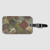 ボホ熱帯性モンスラのヤシの葉70年代の夏 ラゲッジタグ (正面横)