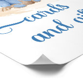 ボホ熱帯性少年テディベアのカードとギフトサイン ポスター (角)