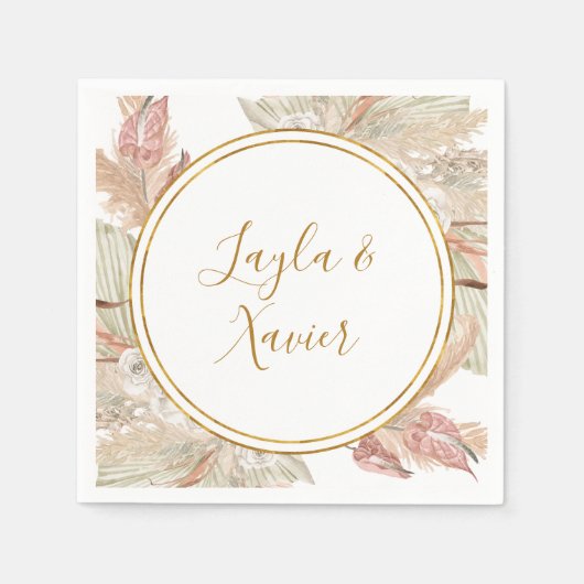 ボホ熱帯植物学 |の結婚ナプキンス スタンダードカクテルナプキン (正面)