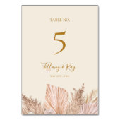 ボホ熱帯植物学 |アイボリーテーブル番号 テーブルナンバー (正面)