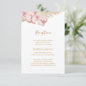 ボホ熱帯植物学 |ウェディングレセプションカード エンクロージャーカード (スタンド正面)