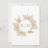 ボホ熱帯植物学 |伝統的結婚s 招待状 (裏面)