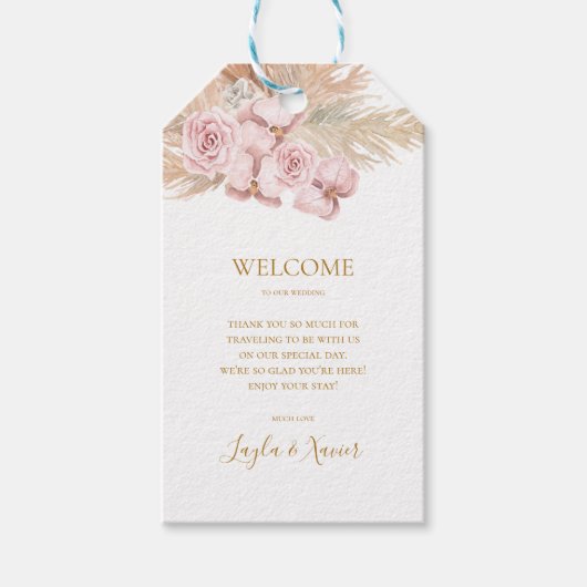 ボホ熱帯植物学 |結婚へようこそ ギフトタグ (正面)