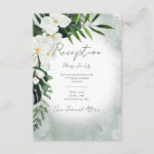 ボホ熱帯植物水彩披露宴結婚ズ エンクロージャーカード (正面)